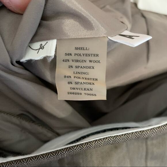 Ann Taylor Petite Signature Herringbone Trousers - Picture 5 of 7